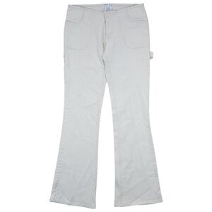 Vintage Y2K Wet Seal Low Rise Flare Pants Juniors 5 Beige Carpenter Flap Pockets